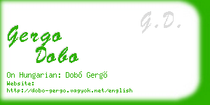 gergo dobo business card